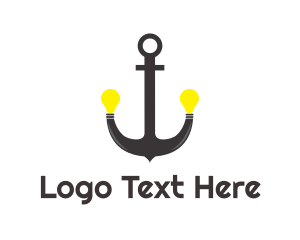 Lamp - Brown Anchor Bulbs logo design