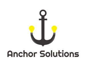 Brown Anchor Bulbs logo design