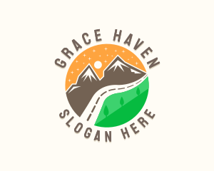 Road - Travel Mountain Tour logo design