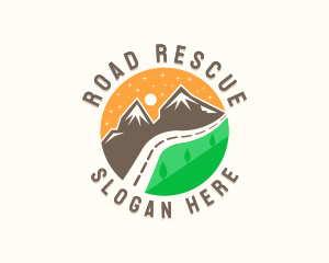 Travel Mountain Road logo design