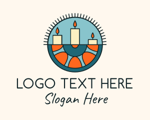 Church - Interior Home Decor Candle logo design