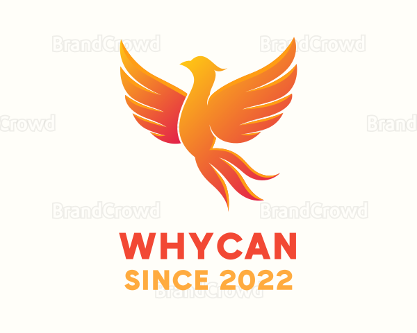 Burning Phoenix Bird Logo