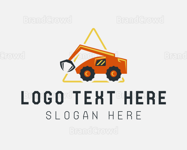 Backhoe Construction Machinery Logo