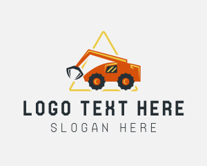 Loader - Backhoe Construction Machinery logo design