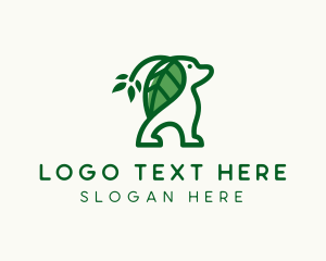 Animal Rescue - Leaf Ears Dog logo design