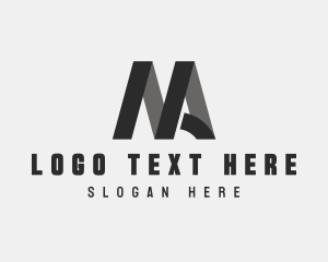 Financial - Generic Ribbon Brand Letter MA logo design