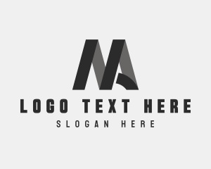 Trade - Generic Ribbon Brand Letter MA logo design