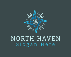 North - Modern Navigator Compass logo design