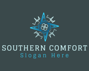 South - Modern Navigator Compass logo design