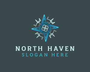 Modern Navigator Compass logo design