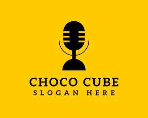 Singer - Classy Premium Microphone logo design