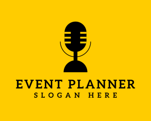Podcast - Classy Premium Microphone logo design