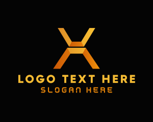 Modern Digital Letter X Logo