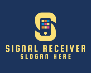 Phone App Letter S  logo design