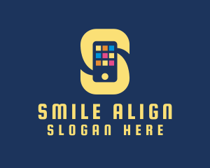 Phone App Letter S  logo design