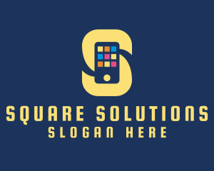 Phone App Letter S  logo design