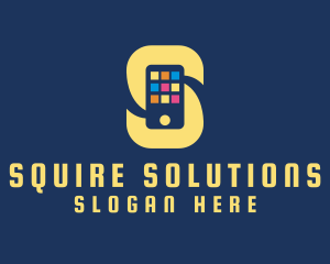 Phone App Letter S  logo design