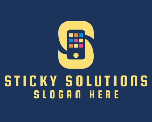 Phone App Letter S  logo design