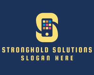 Phone App Letter S  logo design