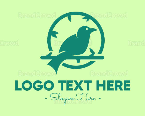 Green Forest Bird Logo