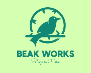 Beak - Green Forest Bird logo design