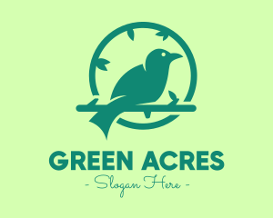 Green Forest Bird logo design