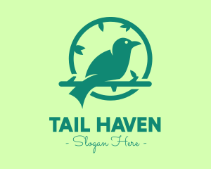 Tail - Green Forest Bird logo design