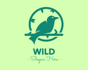 Circle - Green Forest Bird logo design