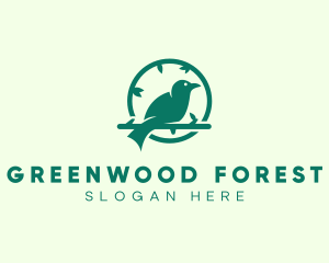 Green Forest Bird logo design