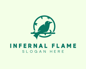 Green Forest Bird logo design