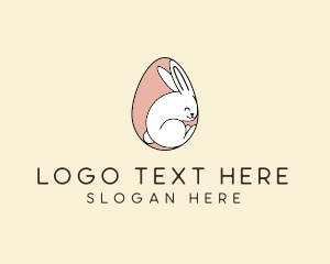 Egg Bunny Rabbit logo design