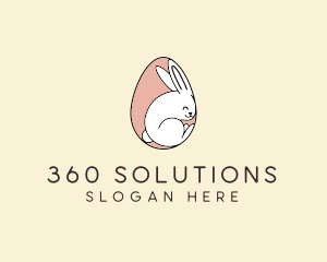 Egg Bunny Rabbit logo design