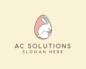 Egg Bunny Rabbit logo design