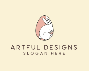 Egg Bunny Rabbit logo design