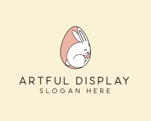 Egg Bunny Rabbit logo design