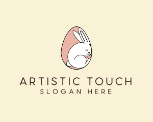 Egg Bunny Rabbit logo design