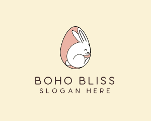 Egg Bunny Rabbit logo design