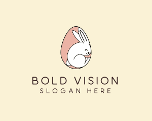 Egg Bunny Rabbit logo design