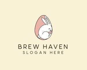 Egg Bunny Rabbit logo design