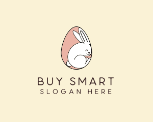 Egg Bunny Rabbit logo design