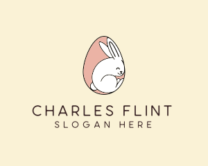 Egg Bunny Rabbit logo design