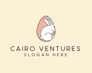 Egg Bunny Rabbit logo design