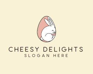 Egg Bunny Rabbit logo design