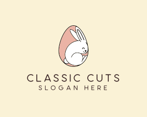 Egg Bunny Rabbit logo design