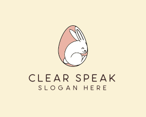 Egg Bunny Rabbit logo design