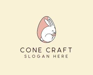 Egg Bunny Rabbit logo design