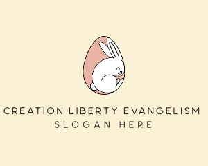 Egg Bunny Rabbit logo design