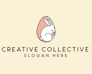 Egg Bunny Rabbit logo design