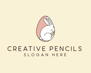 Egg Bunny Rabbit logo design