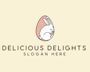 Egg Bunny Rabbit logo design